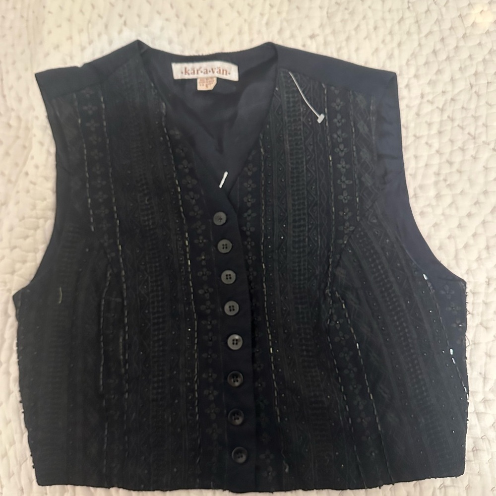 Black Karavan Button-Up Vest